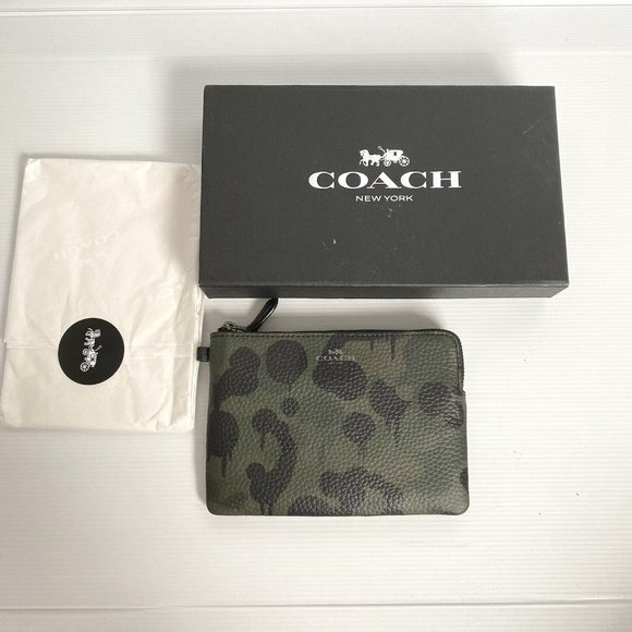 Coach Handbags - COACH Camouflage Print Small Purse leather